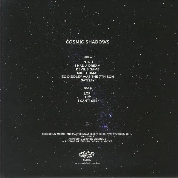 Обратная сторона обложки — COSMIC SHADOWS — Cosmic Shadows