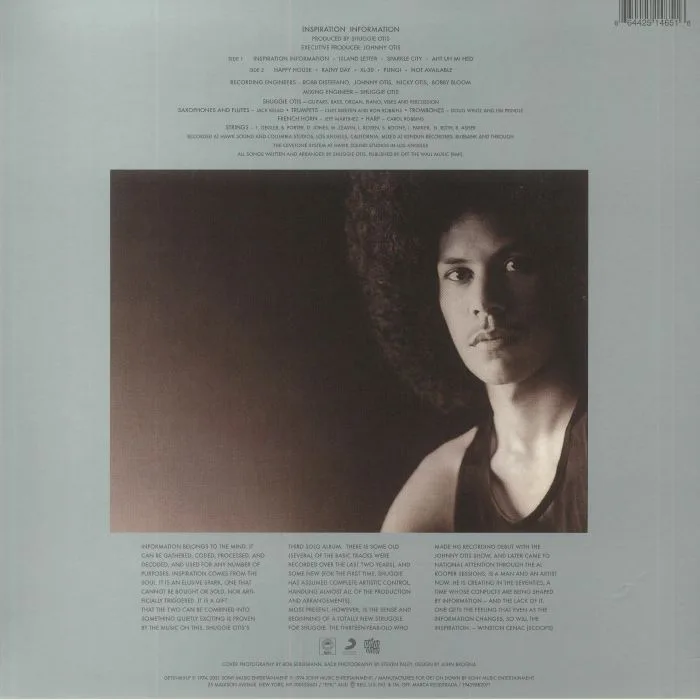 Back cover — Shuggie OTIS — Inspiration Information (reissue)