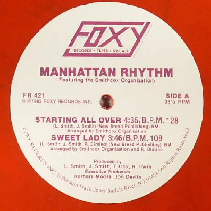 Лицевая сторона обложки — MANHATTAN RHYTHM feat THE SMITHCOX ORGANISATION — Manhattan Rhythm (reissue)