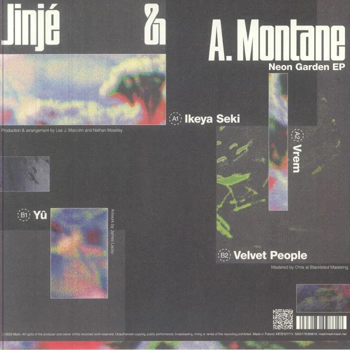 Обратная сторона обложки — JINJE / A MONTANE — Neon Gardens EP