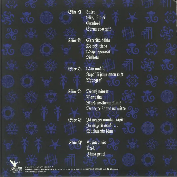 Back cover — MASTER'S HAMMER — Live Occult Rituals