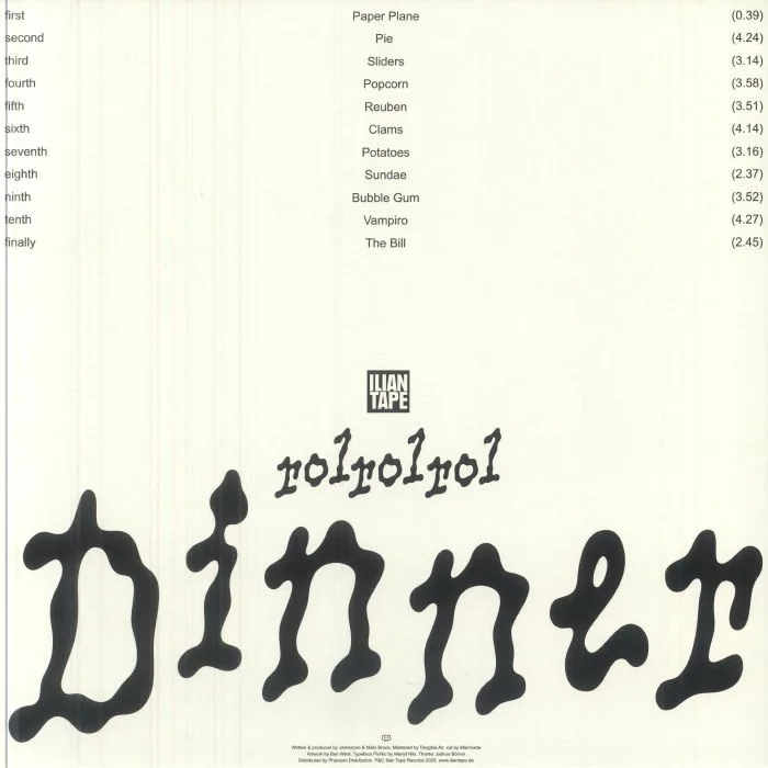 Обратная сторона обложки — ROLROLROL — Dinner