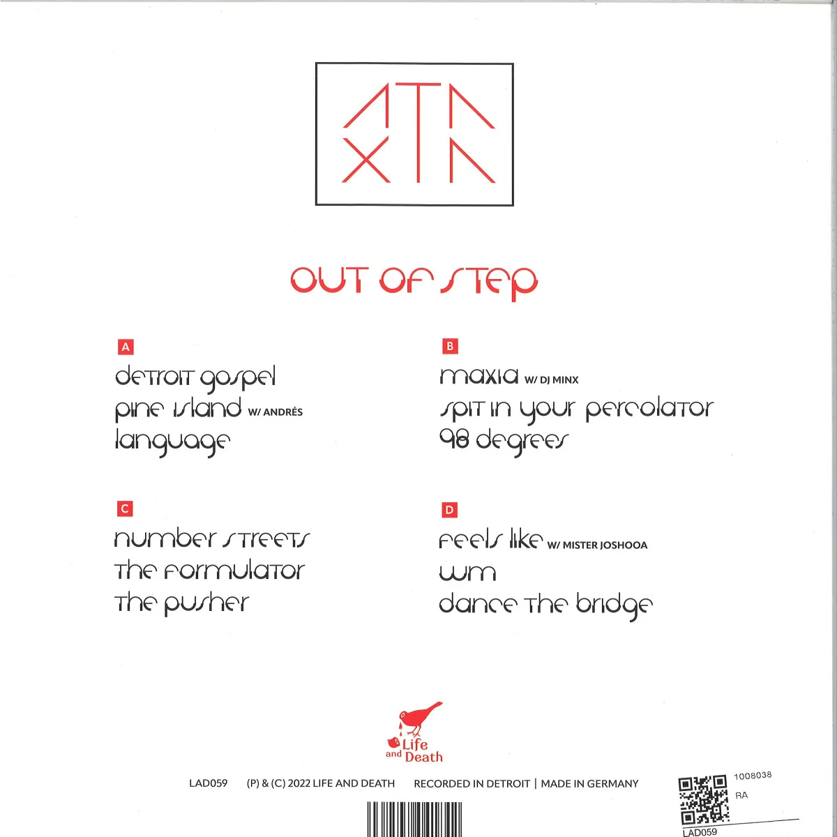 Back cover — Ataxia — Out Of Step LP 2x12"