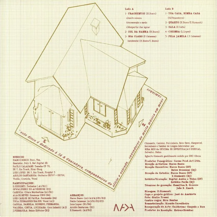 Обратная сторона обложки — Marco BOSCO — Fragmentos Da Casa (reissue)