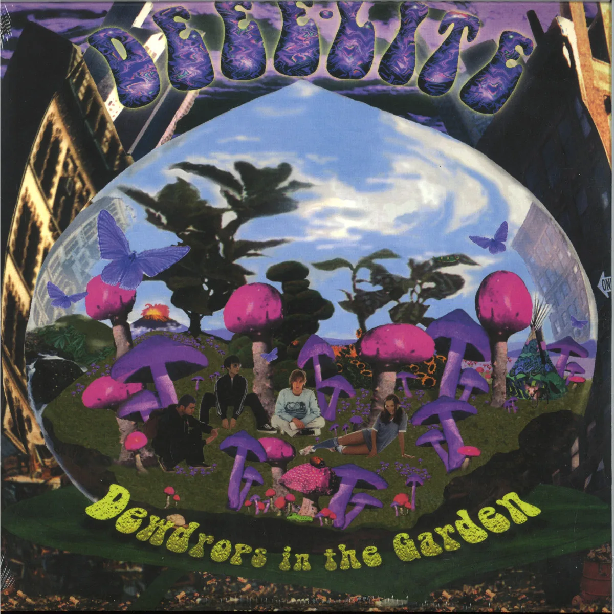 Лицевая сторона обложки — Deee-Lite — Drewdrops In The Garden LP 2x12"