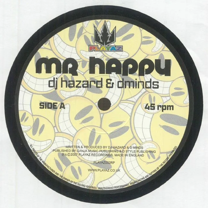 Front cover — DJ HAZARD / D MINDS — Mr Happy