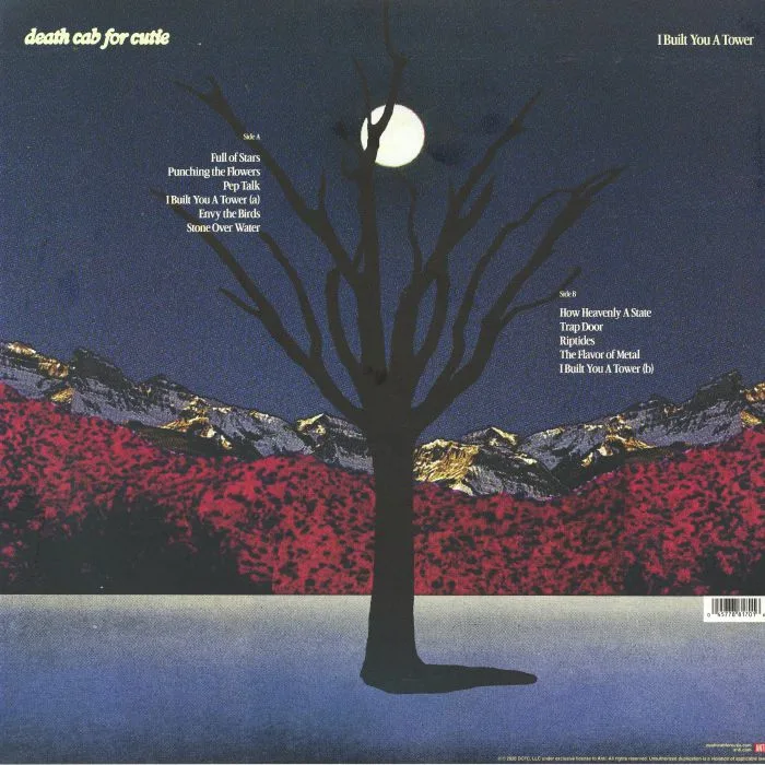 Back cover — DEATH CAB FOR CUTIE — I Built You A Tower
