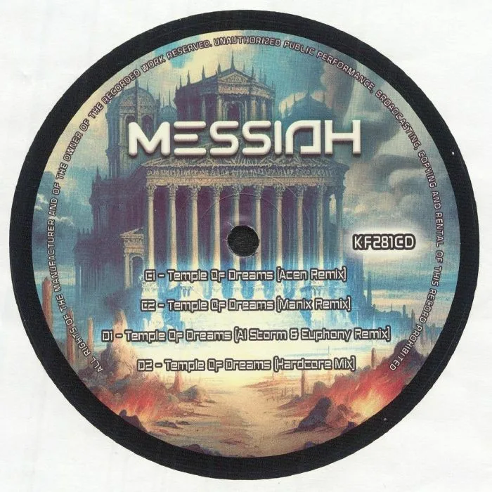 Обратная сторона обложки — MESSIAH — Temple Of Dreams: The Remixes