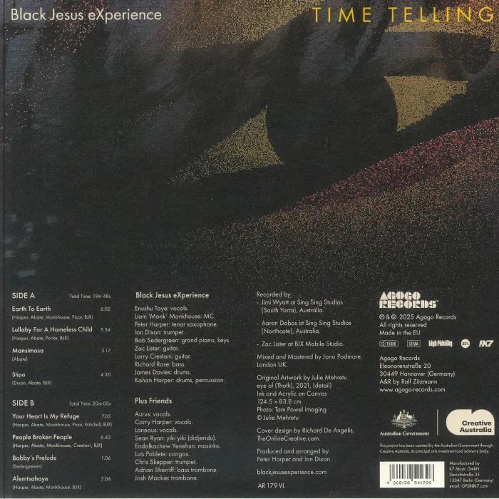 Лицевая сторона обложки — BLACK JESUS EXPERIENCE — Time Telling
