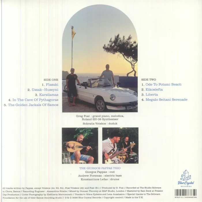 Back cover — GREG FOAT / SOKRATIS VOTSKOS with THE GIORGOS PAPPAS TRIO — Impressions Of Samos