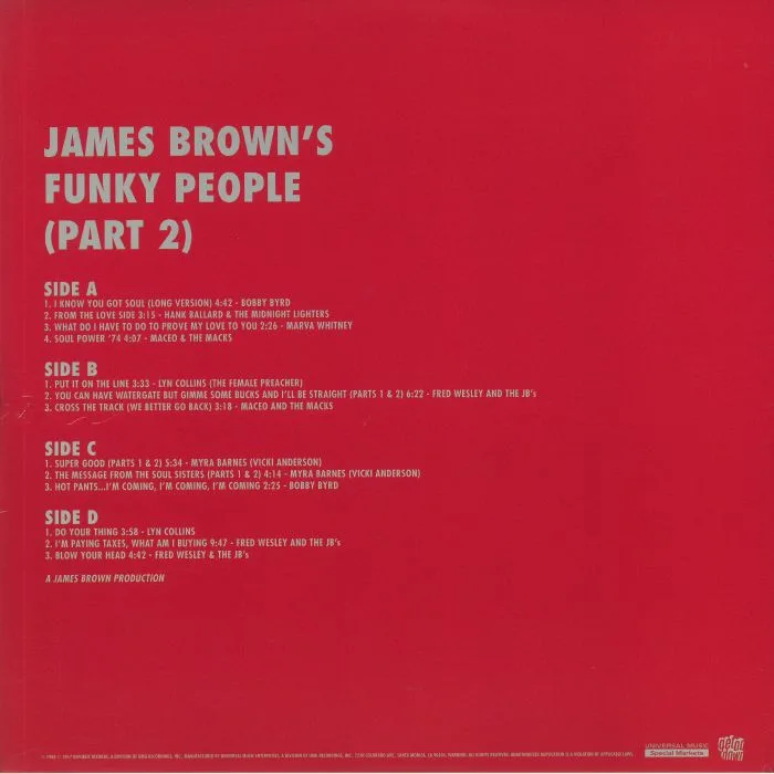 Back cover — VARIOUS — James Brown's Funky People Part 2
