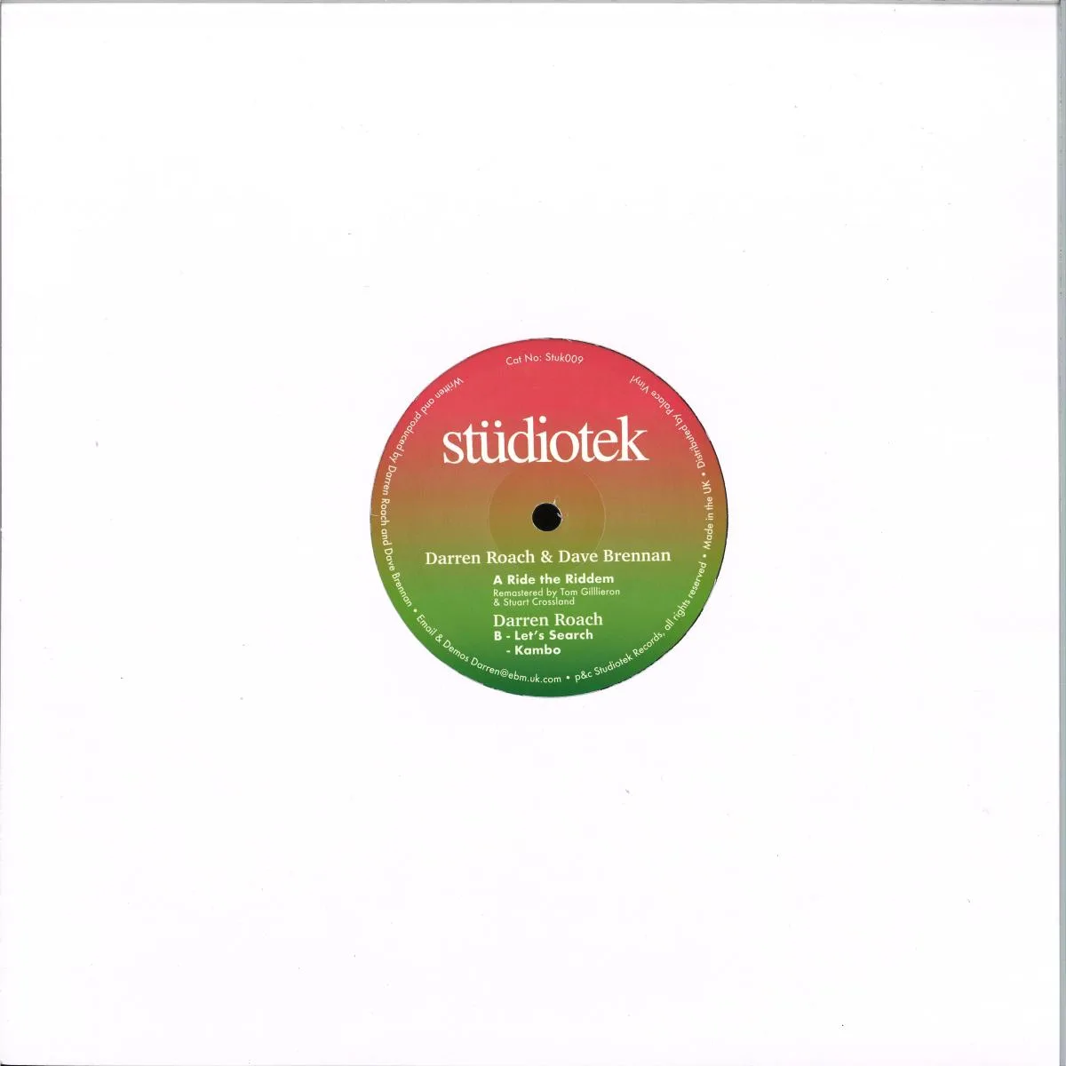 Обратная сторона обложки — Darren Roach, Dave Brennan — Ride The Riddem EP