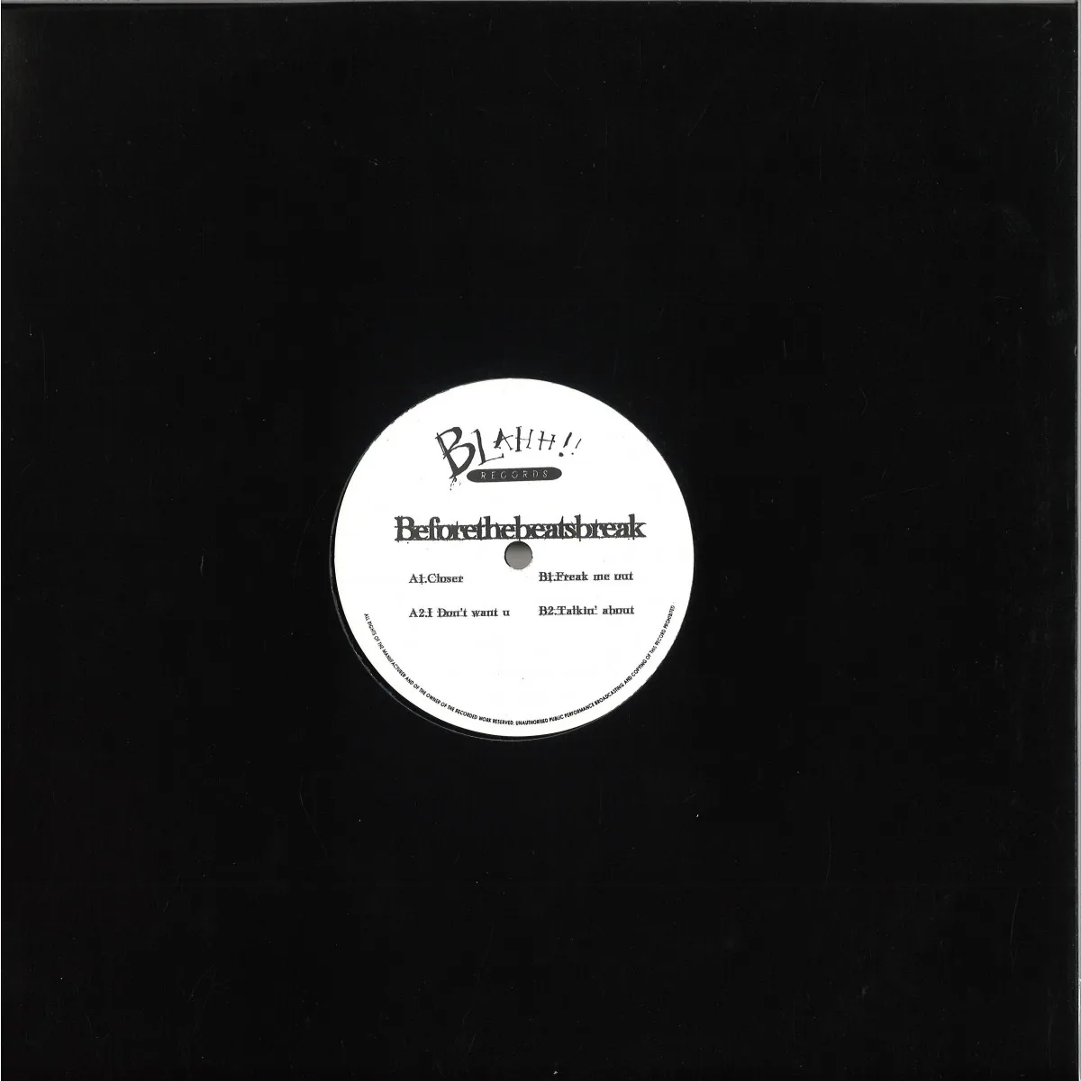Back cover — Beforethebeatsbreak — Closer (reissue)