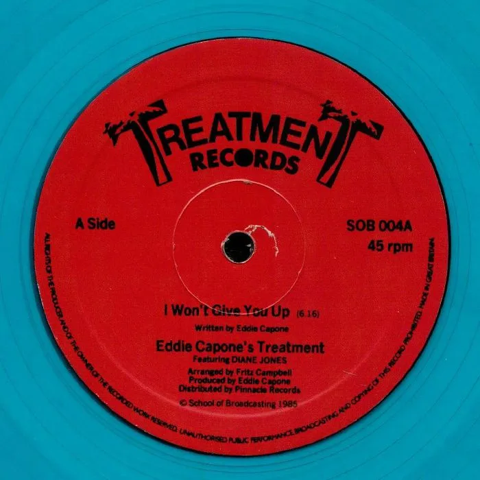 Лицевая сторона обложки — EDDIE CAPONE'S TREATMENT feat DIANE JONES — I Won't Give You Up (reissue)