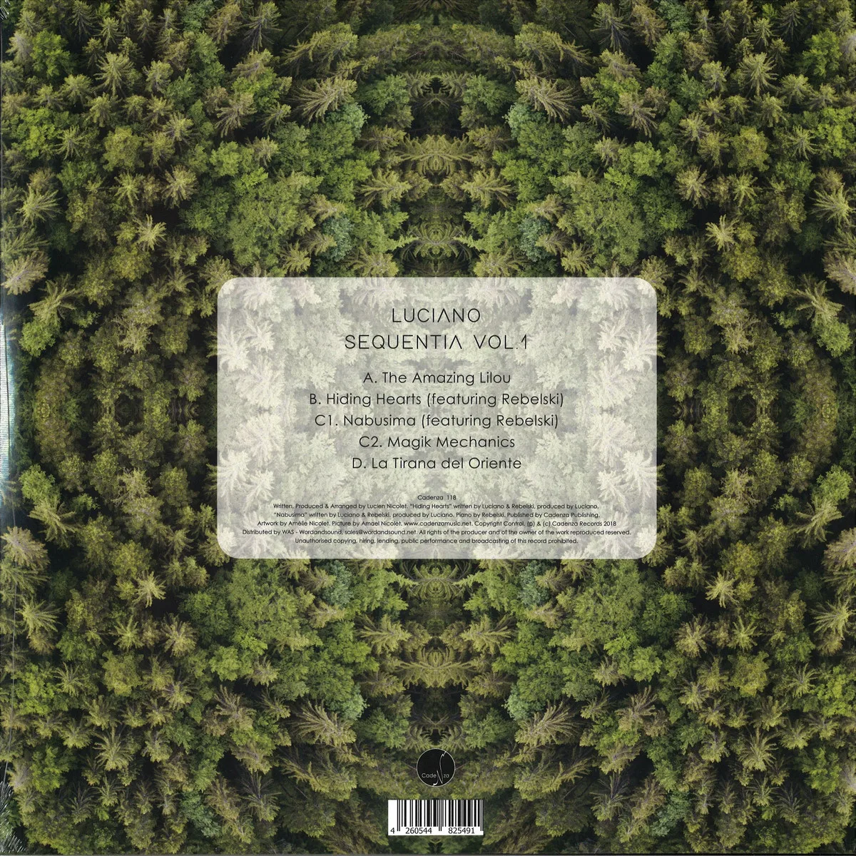 Обратная сторона обложки — Luciano — Sequentia Vol. 1 (2x12")