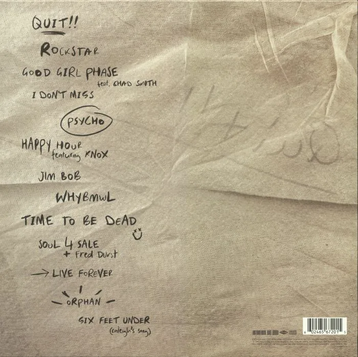 Back cover — HARDY — Quit!!