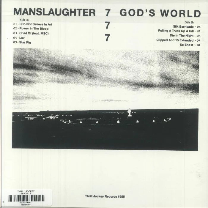 Обратная сторона обложки — MANSLAUGHTER 777 — God's World