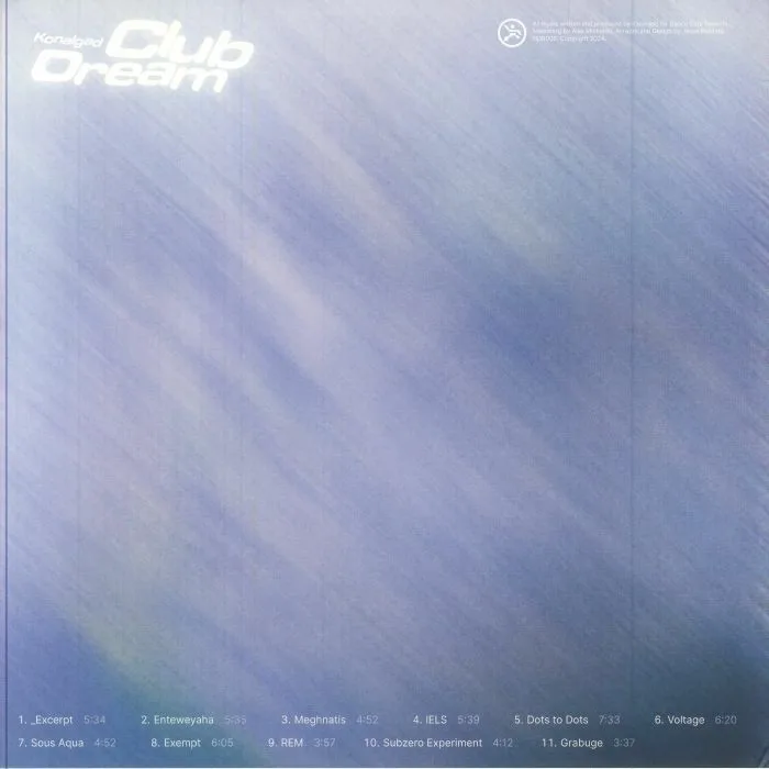 Обратная сторона обложки — KONALGAD — Club Dream