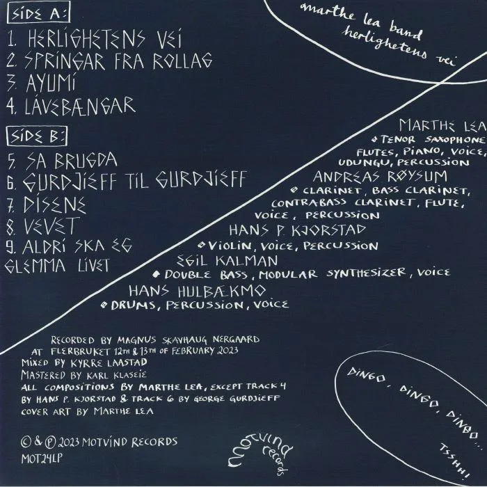 Back cover — MARTHE LEA BAND — Herlighetens Vei