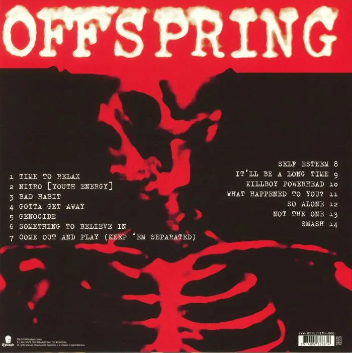 Обратная сторона обложки — The OFFSPRING — Smash (remastered)