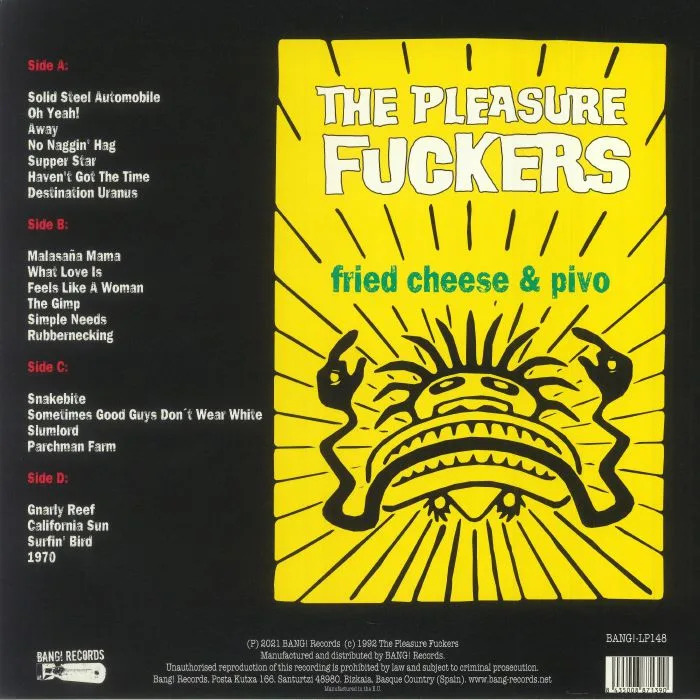Back cover — The PLEASURE FUCKERS — Fried Cheese & Pivo