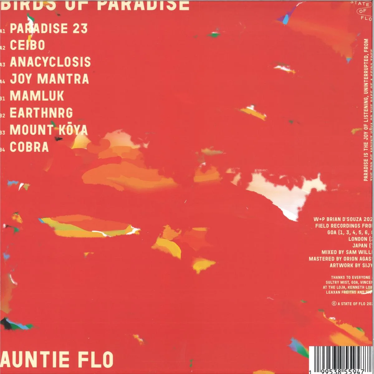 Back cover — Auntie Flo — Birds of Paradise