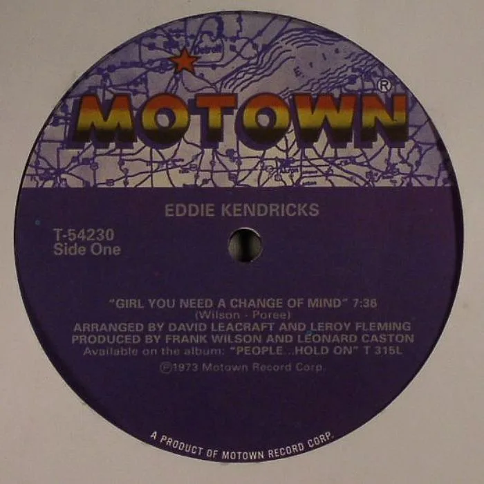 Лицевая сторона обложки — Eddie KENDRICKS — Girl You Need A Change Of Mind