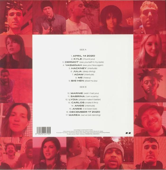 Обратная сторона обложки — Fred again.. — Actual Life (April 14 - December 17 2020) LP
