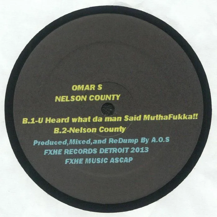 Back cover — OMAR S — Nelson County