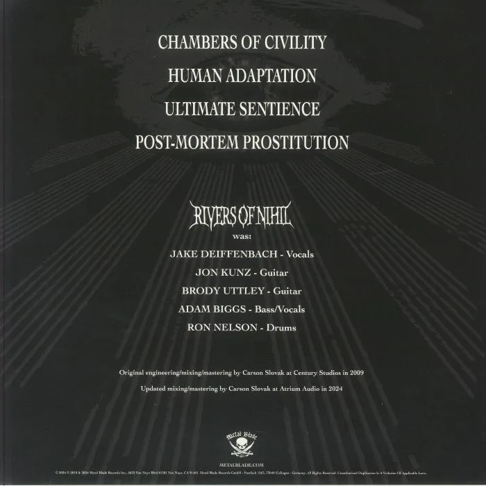 Обратная сторона обложки — RIVERS OF NIHIL — Hierarchy