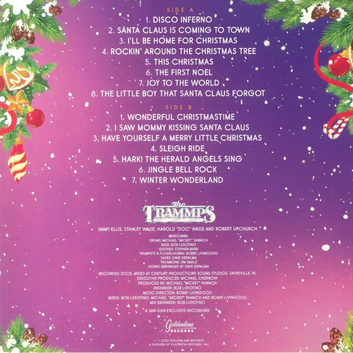 Обратная сторона обложки — The TRAMMPS — Christmas Inferno
