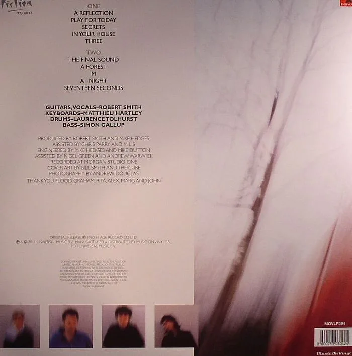 Back cover — The CURE — Seventeen Seconds