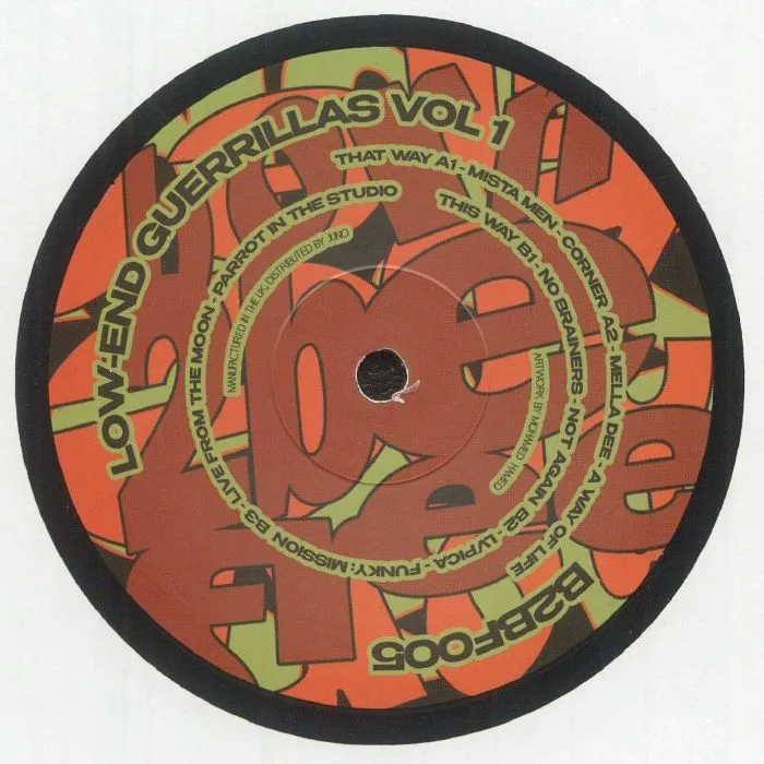 Back cover — MISTA MEN / MELLA DEE / NO BRAINERS / LVPICA / LIVE FROM THE MOON — Low End Guerrillas Vol 1