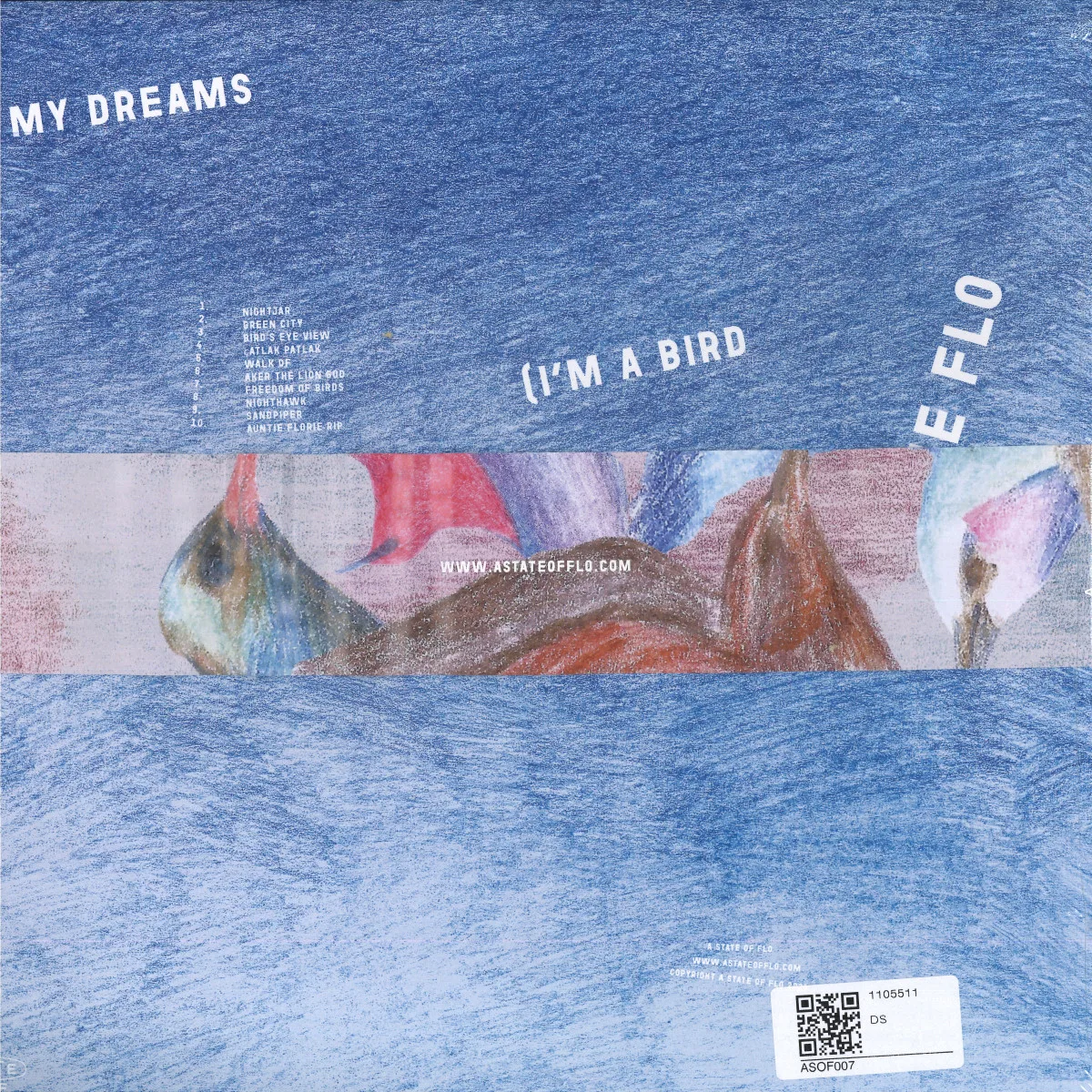 Back cover — Auntie Flo — In My Dreams (I’m A Bird And I’m Free) (LP)