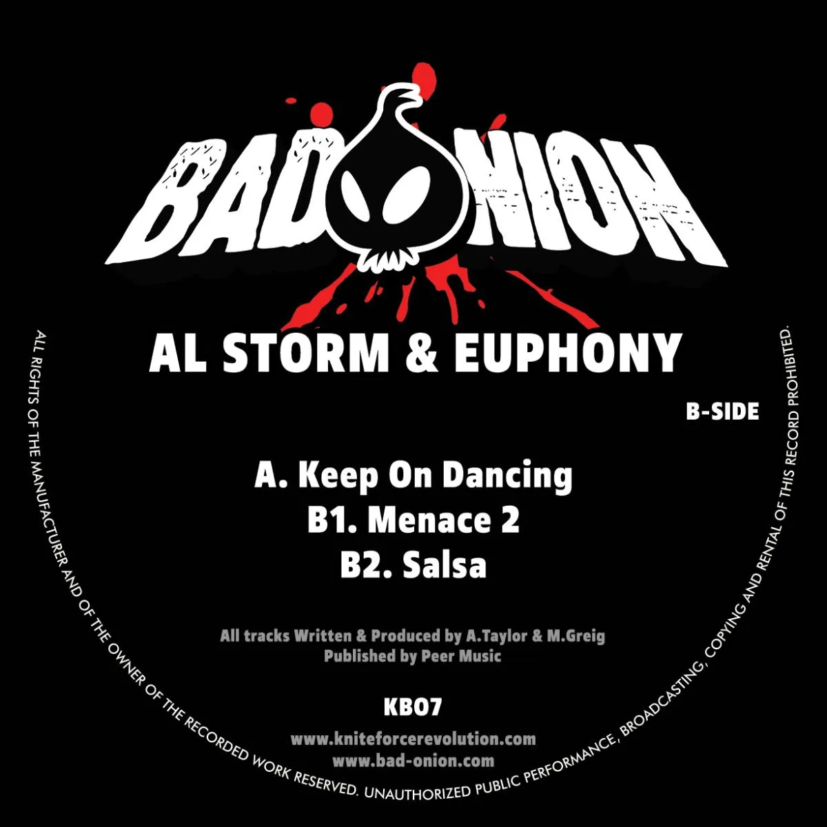 Обратная сторона обложки — Al Storm&Euphony — Keep On Dancing EP