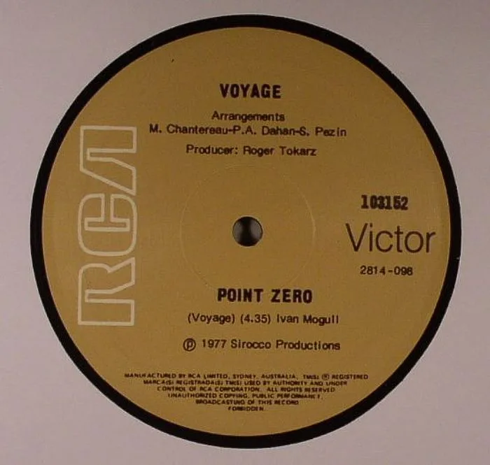 Back cover — VOYAGE — Point Zero