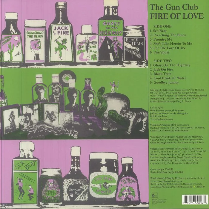 Back cover — The GUN CLUB — Fire Of Love