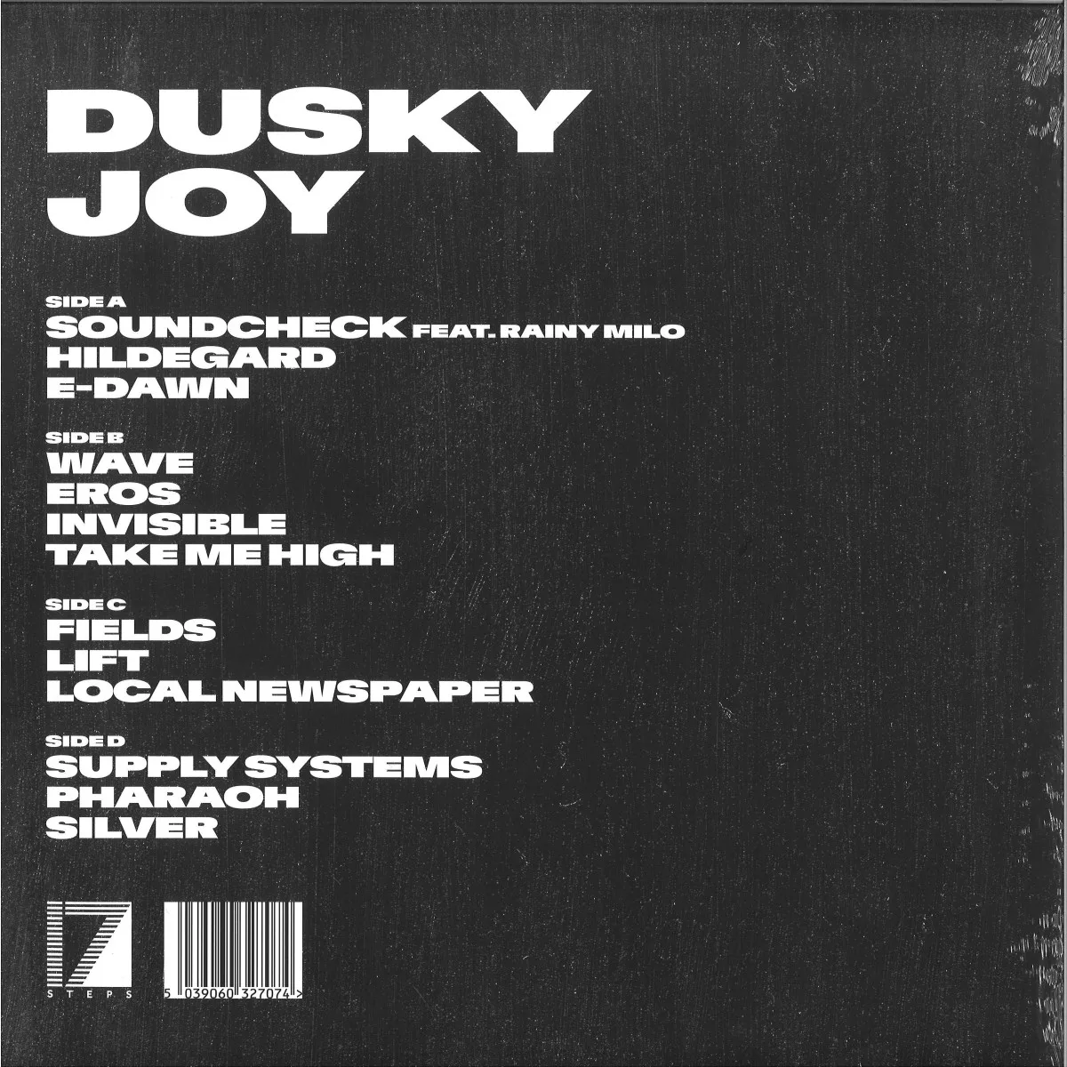 Обратная сторона обложки — Dusky — JOY LP 2x12"