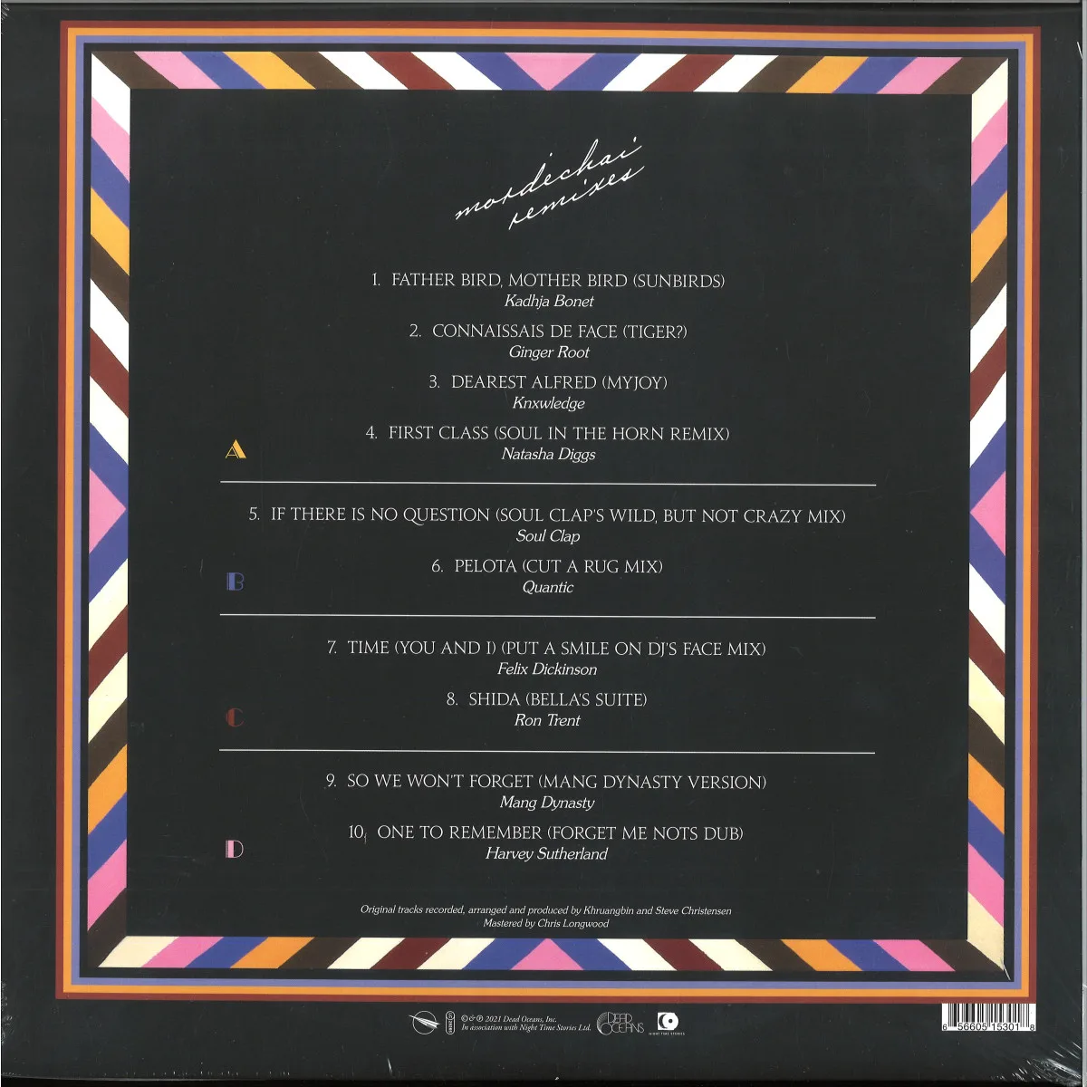 Back cover — KHRUANGBIN — MORDECHAI REMIXES LP