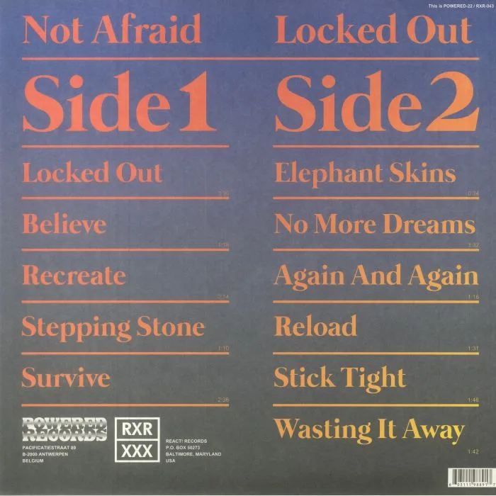 Обратная сторона обложки — NOT AFRAID — Locked Out