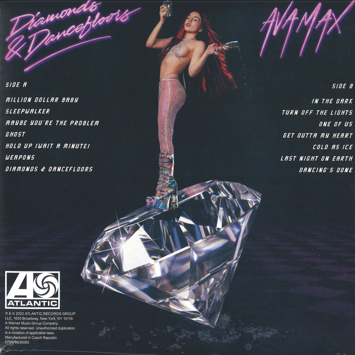 Обратная сторона обложки — Ava Max — Diamonds & Dancefloors LP