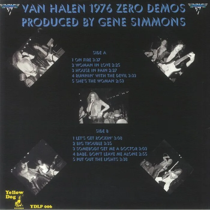 Обратная сторона обложки — VAN HALEN — Zero Demos