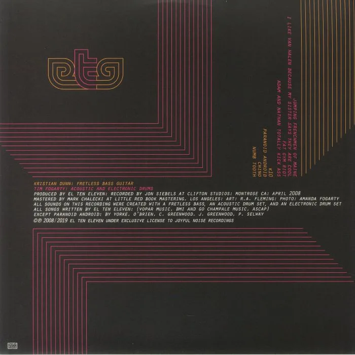 Back cover — EL TEN ELEVEN — These Promises Are Being Videotaped