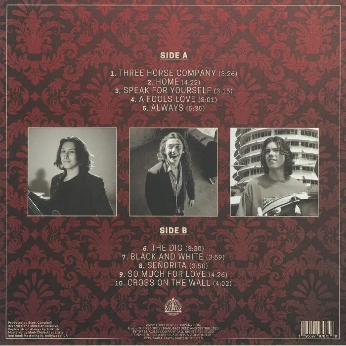 Back cover — THREE HORSE COMPANY — Three Horse Company