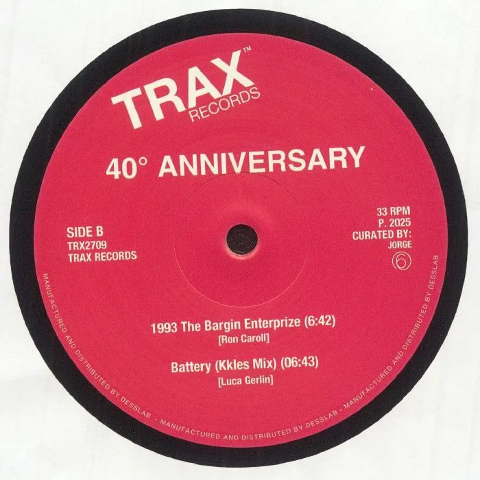 Обратная сторона обложки — JARED / HERCULES / RON CAROLL / LUCA GERLIN — Trax Records: The 40th Anniversary Collection Part 6