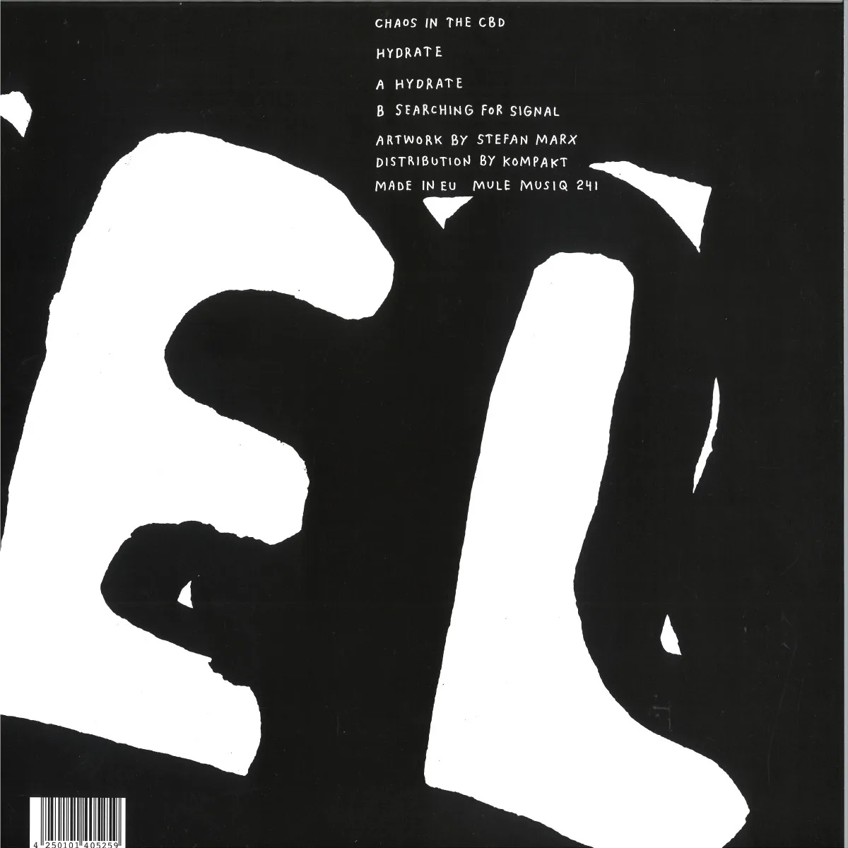 Back cover — Chaos In The Cbd — Hydrate EP