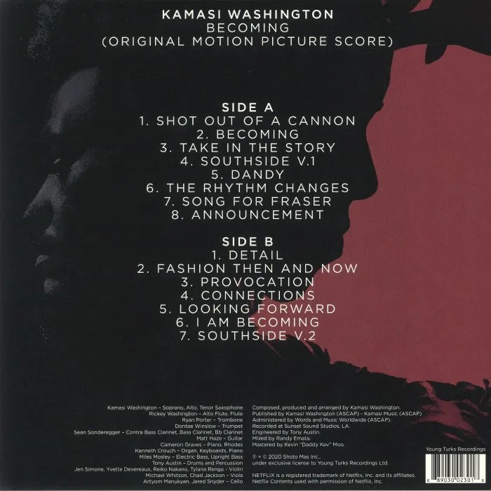 Обратная сторона обложки — Kamasi WASHINGTON — Becoming (Soundtrack)