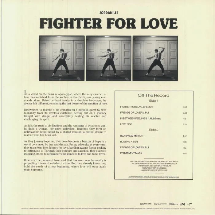 Обратная сторона обложки — Jordan LEE — Fighter For Love