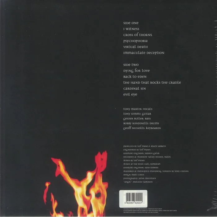 Back cover — BLACK SABBATH — Cross Purposes (Reissue)