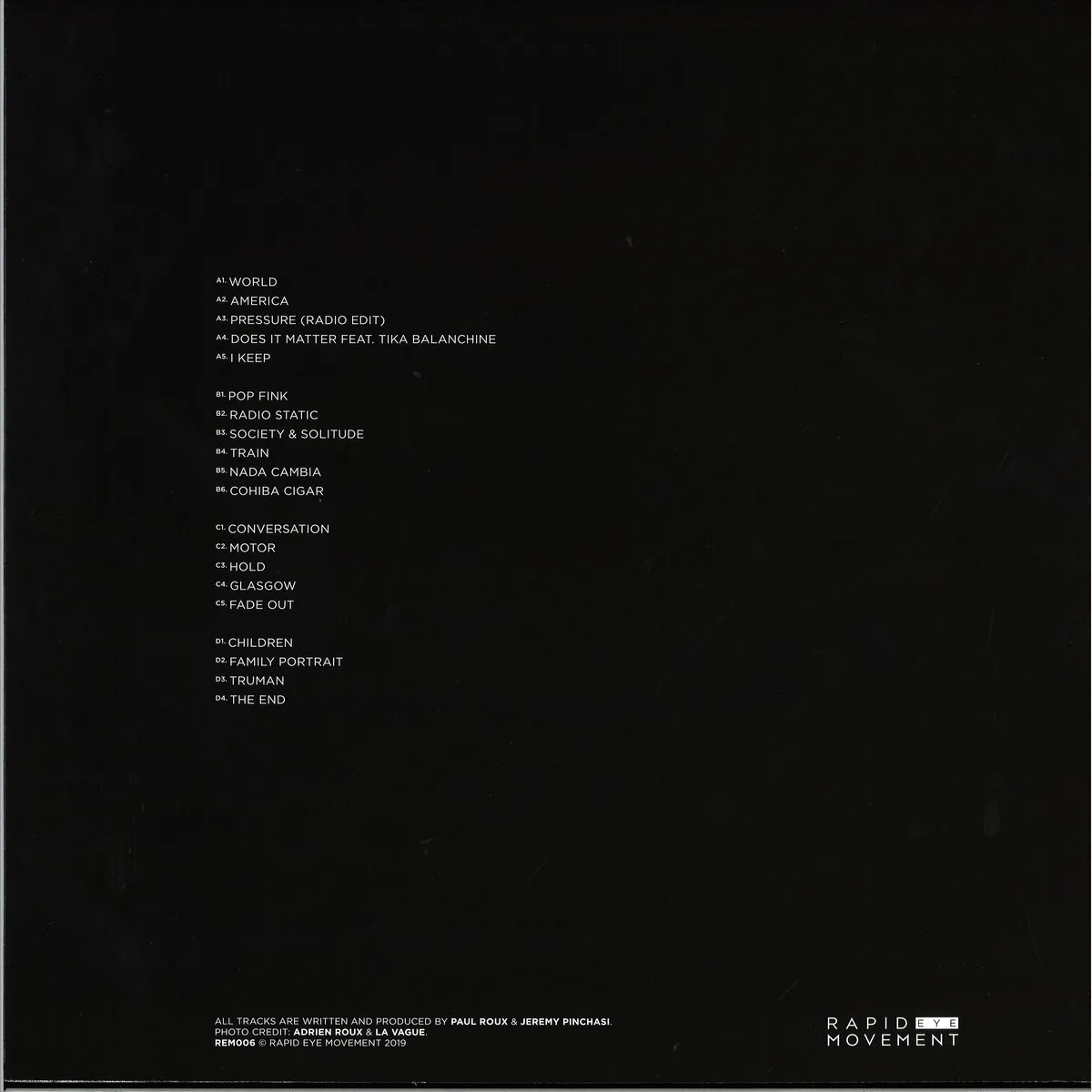 Back cover — Memorial Home — World 2x12"